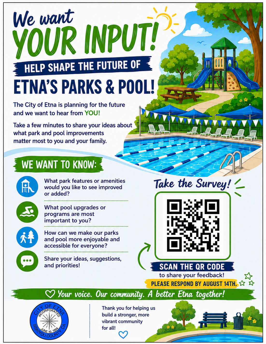 Etna's Parks & Pool Community Survey